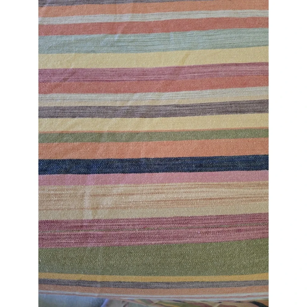 Pottery Barn King Duvet Cover Foundations Logan Stripe Orange Multicolor Stripe